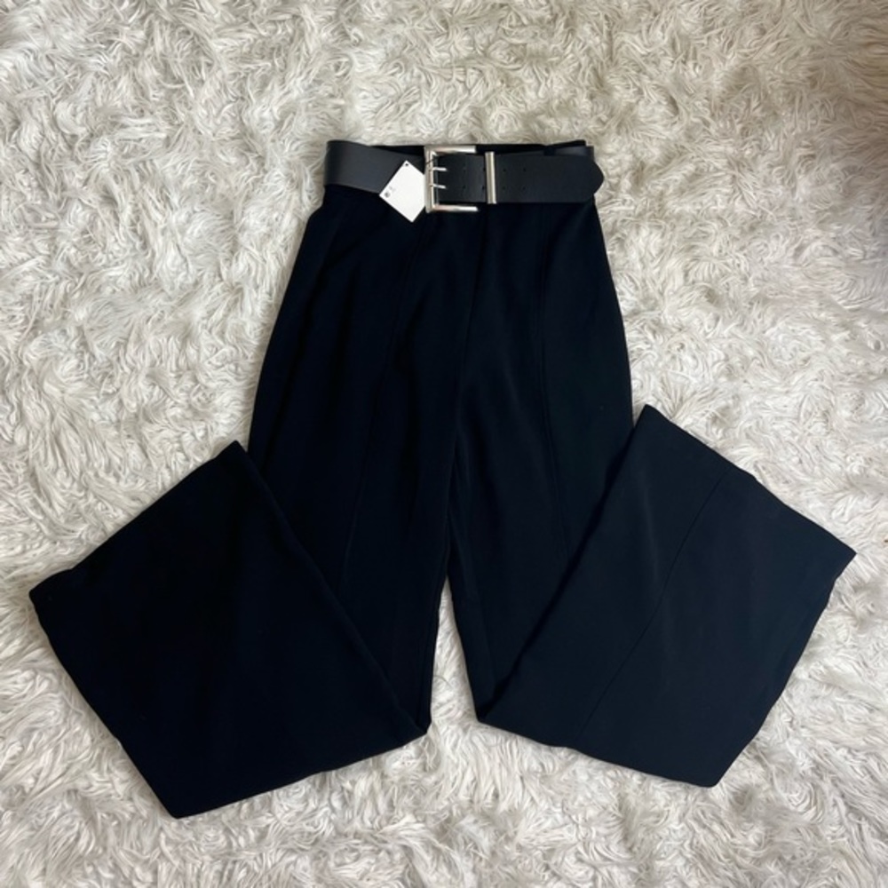 ZARA‎ BELTED FLARE PANTS - Picture 8 of 10
